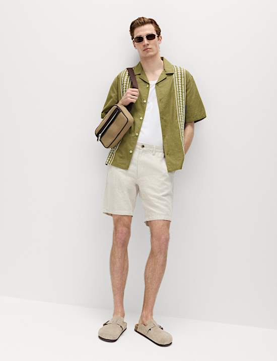 Relaxed Fit Cotton Rich Short Sleeve Shirt