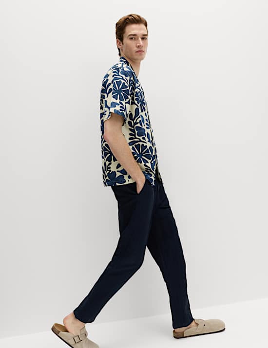 Pure Cotton Floral Short Sleeve Shirt