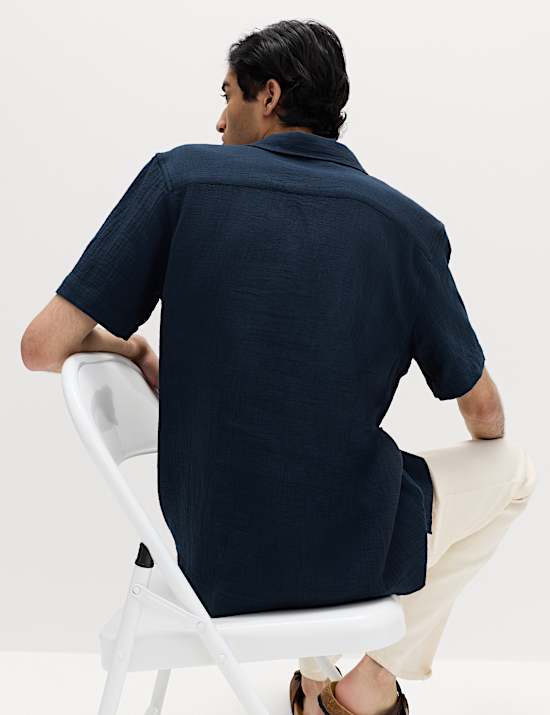 Pure Cotton Textured Shirt