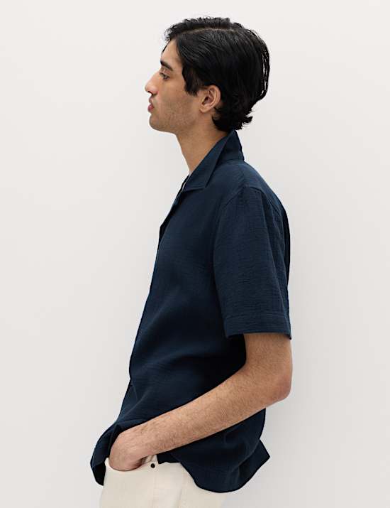 Pure Cotton Textured Shirt