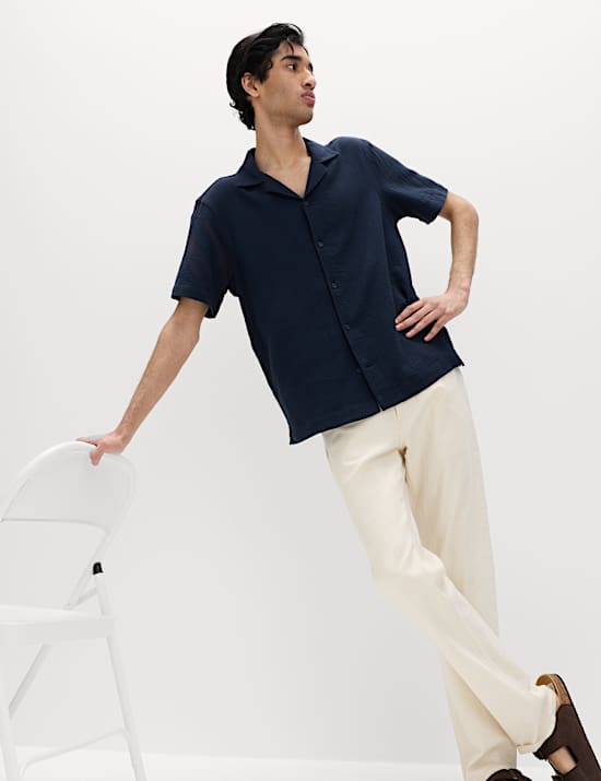 Pure Cotton Textured Shirt