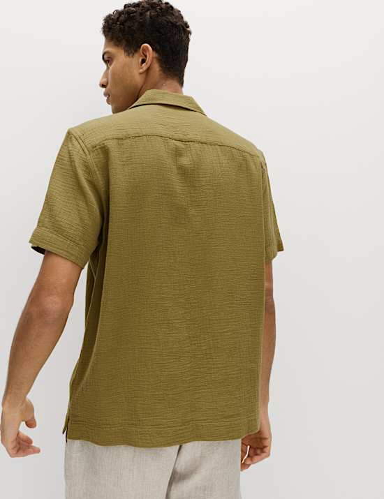 Pure Cotton Textured Shirt