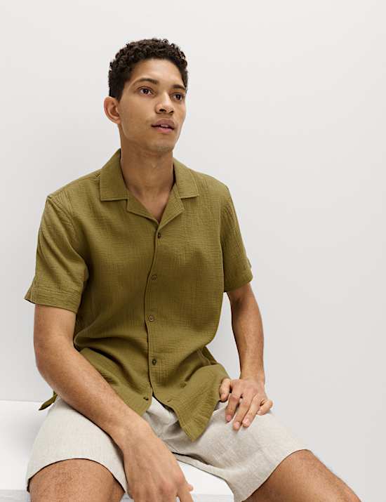 Pure Cotton Textured Shirt