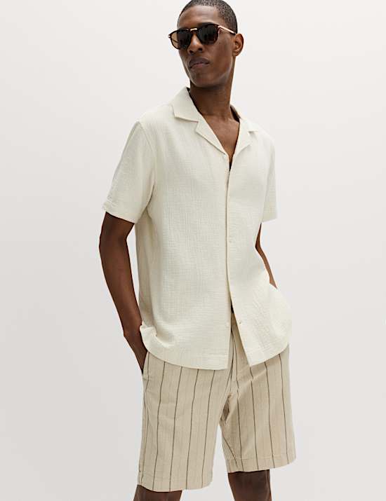 Pure Cotton Textured Shirt