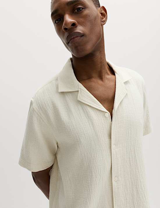 Pure Cotton Textured Shirt