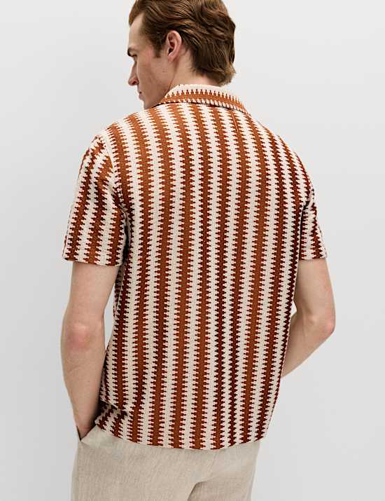 Regular Fit Cotton Blend Short Sleeve Shirt