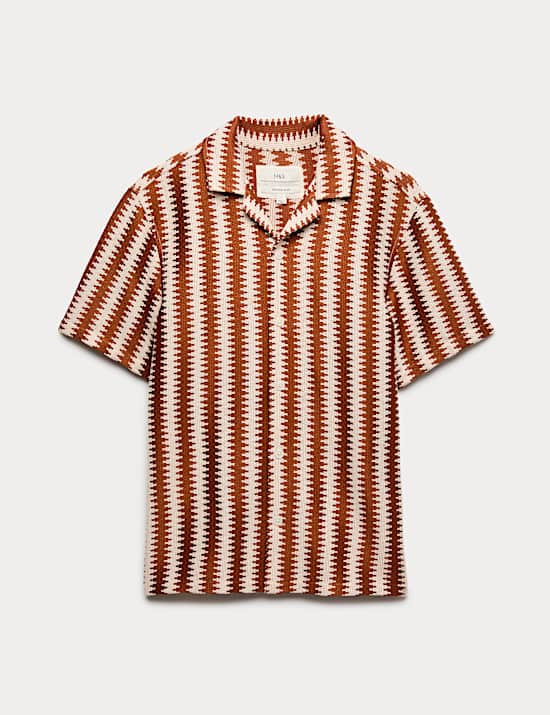 Regular Fit Cotton Blend Short Sleeve Shirt