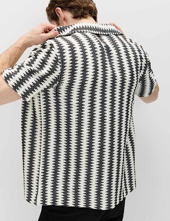 Regular Fit Cotton Blend Short Sleeve Shirt