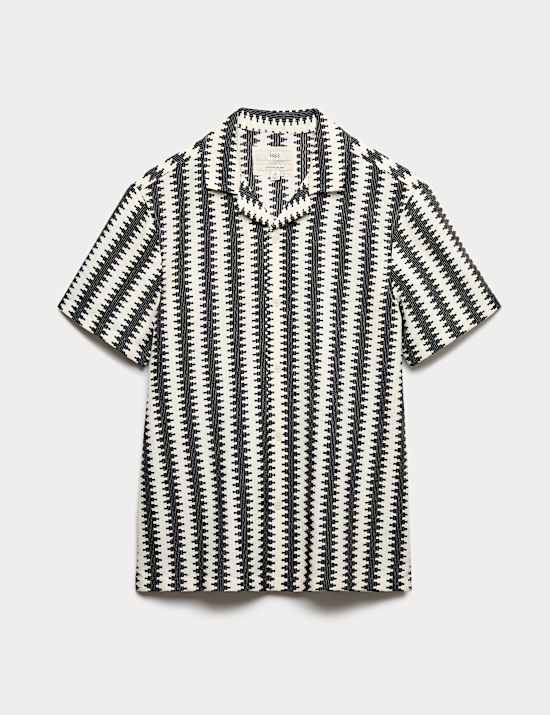 Regular Fit Cotton Blend Short Sleeve Shirt