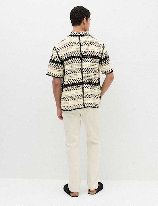Polo en maille coupe d&eacute;contract&eacute;e