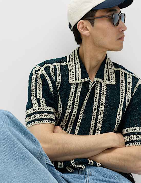 Regular Fit Knitted Short Sleeve Shirt