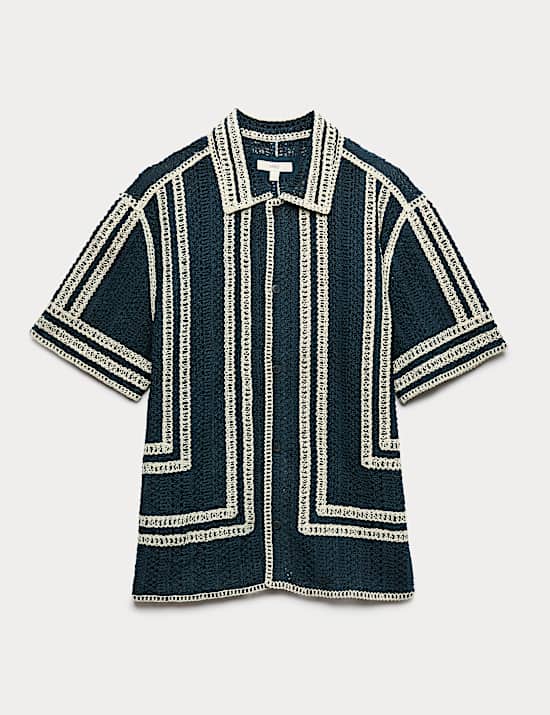 Regular Fit Knitted Short Sleeve Shirt