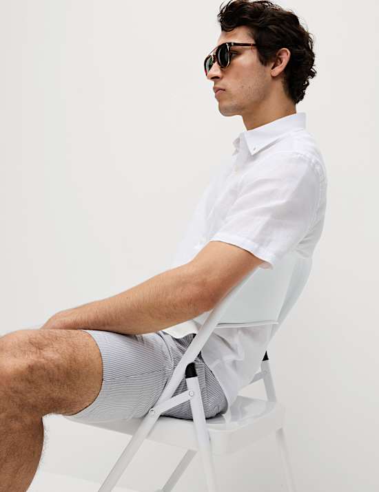 Linen Cotton Short Sleeve Shirt