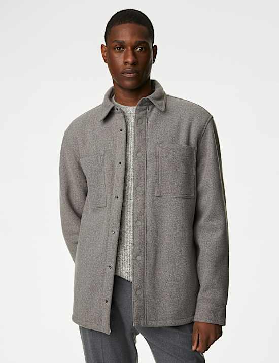 Jaket-Kemeja Borg Lined