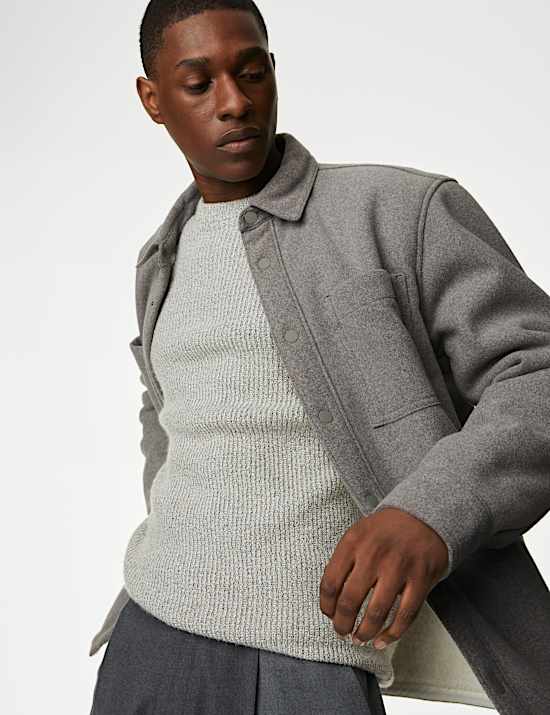 Jaket-Kemeja Borg Lined