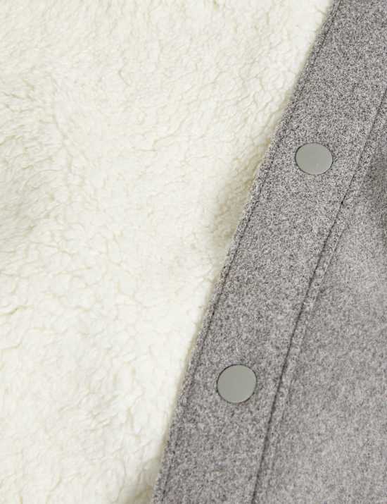 Jaket-Kemeja Borg Lined