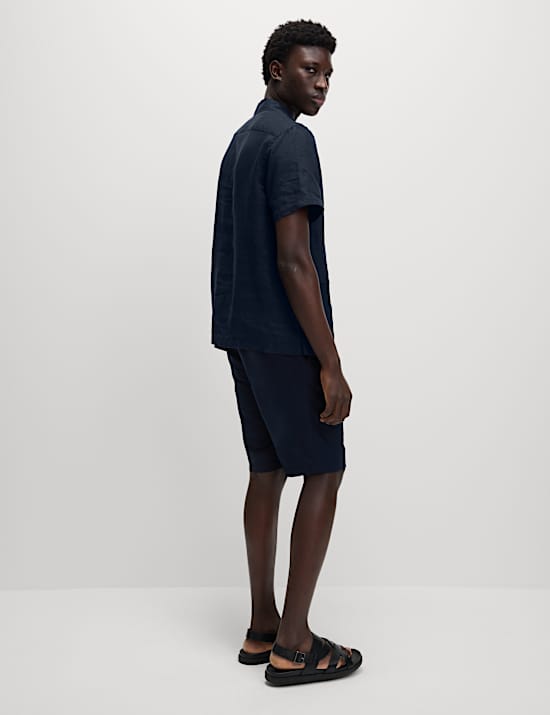 Chemise 100 % lin à manches courtes