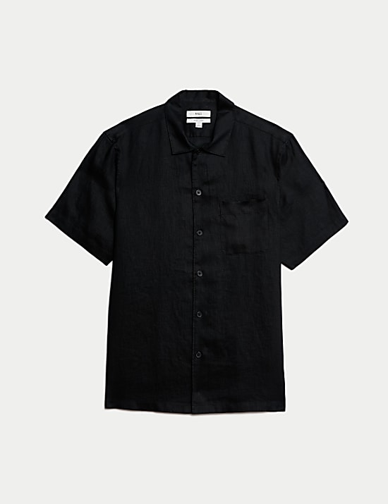 חולצת שרוול קצר מפשתן טהור