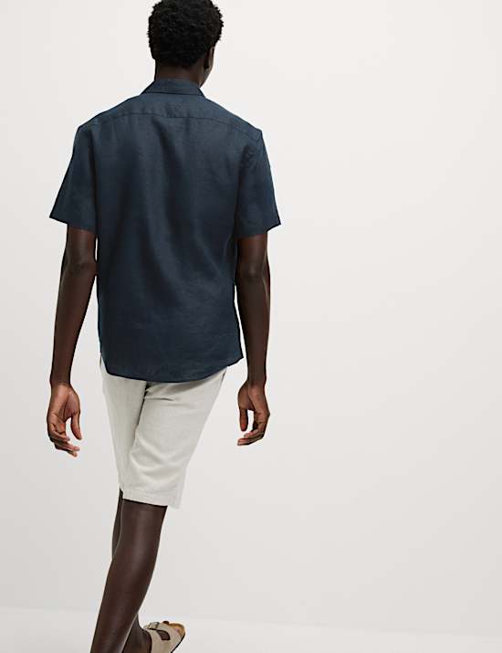 Πουκάμισο με στενή εφαρμογή από 100% λινό