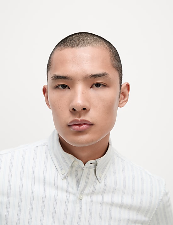 Pure Cotton Striped Oxford Shirt