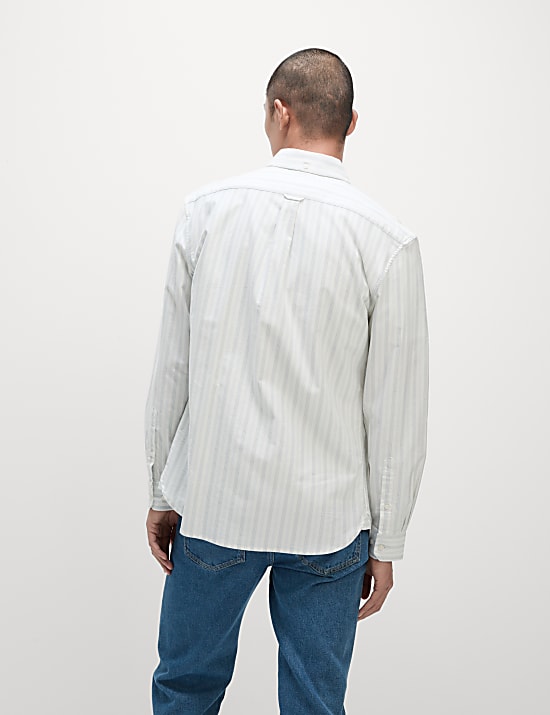 Pure Cotton Striped Oxford Shirt