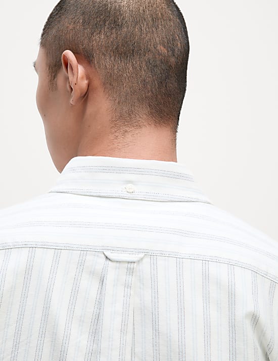 Pure Cotton Striped Oxford Shirt