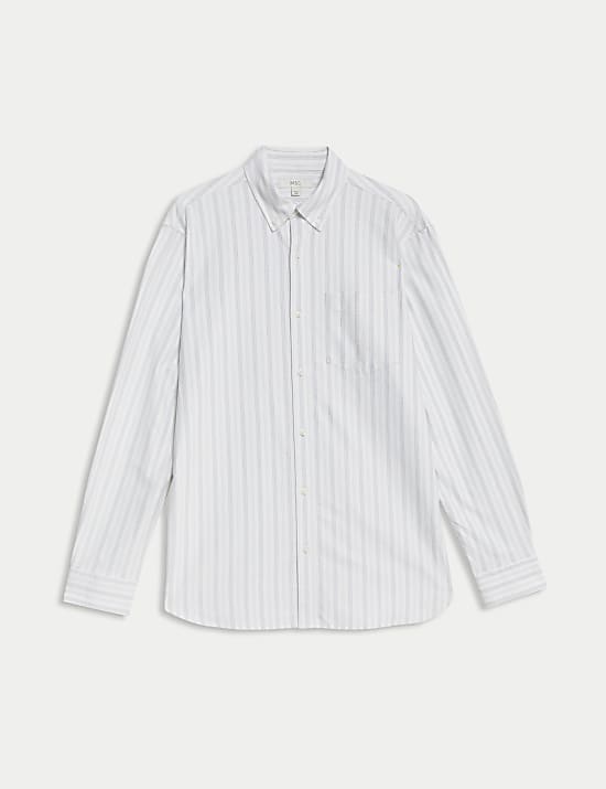 Pure Cotton Striped Oxford Shirt