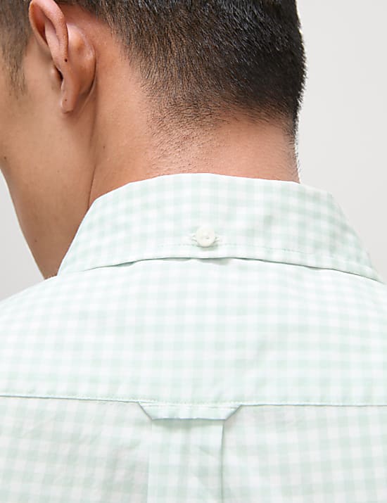 Chemise Oxford en coton à carreaux Vichy