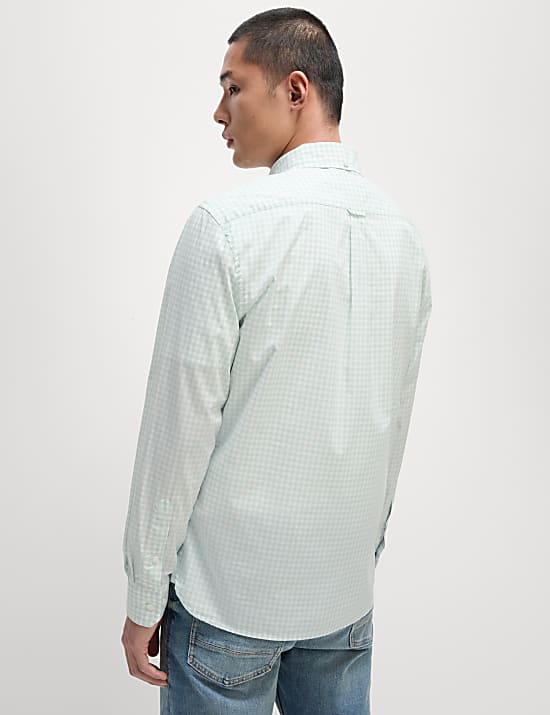 Chemise Oxford en coton à carreaux Vichy