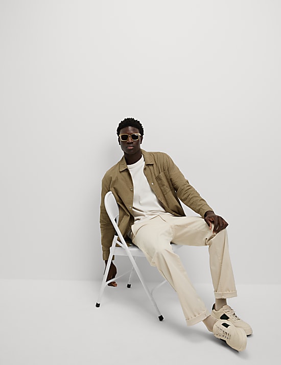 Surchemise en coton à carreaux