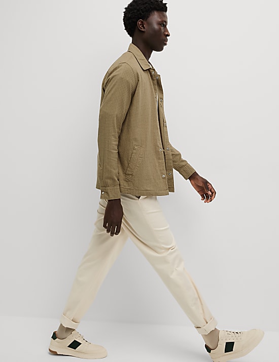 Surchemise en coton à carreaux