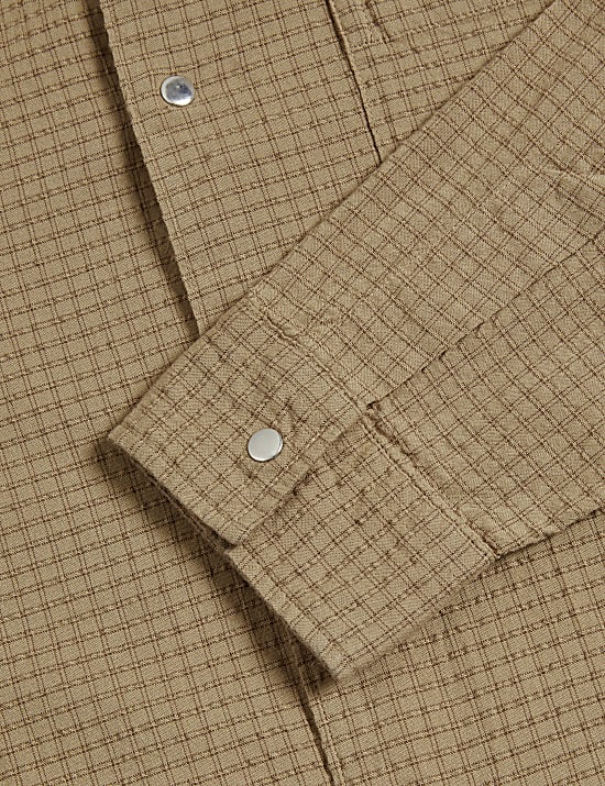 Surchemise en coton à carreaux