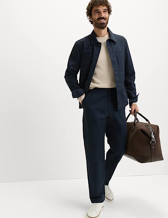 Pure Cotton Herringbone Overshirt​