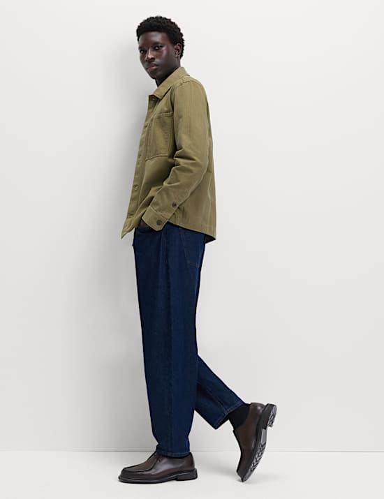 Pure Cotton Herringbone Overshirt​