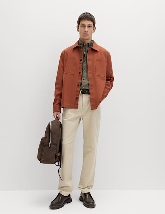 Pure Cotton Herringbone Overshirt​