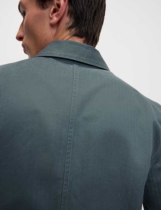 Pure Cotton Herringbone Overshirt​