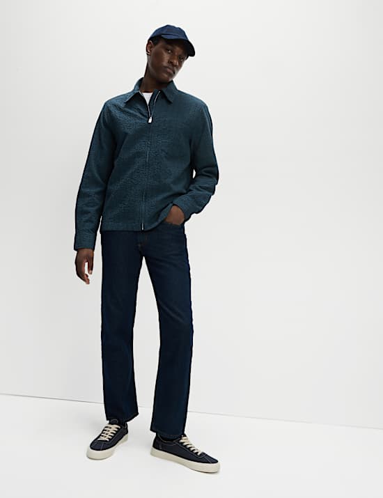 Cotton Rich Checked Poplin Overshirt