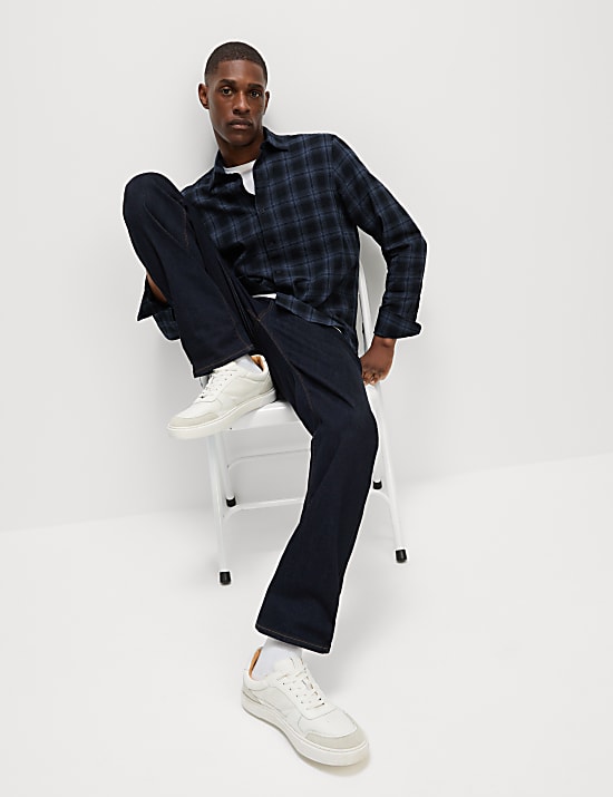 Cotton Rich Check Seersucker Shirt
