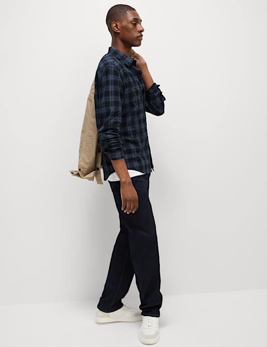 Cotton Rich Check Seersucker Shirt