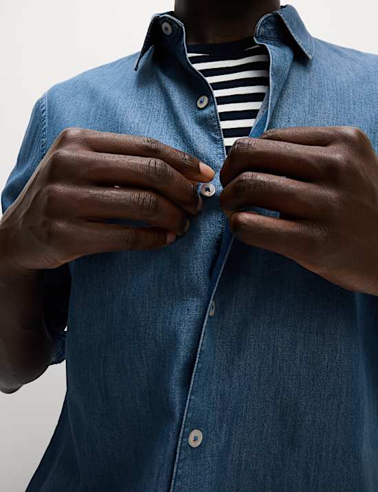 Regular Fit Long Sleeve Denim Shirt