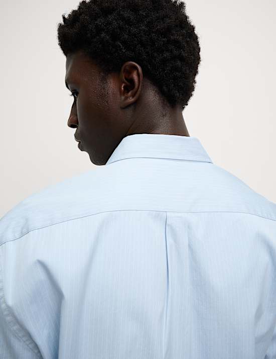Pure Cotton Striped Oxford Shirt