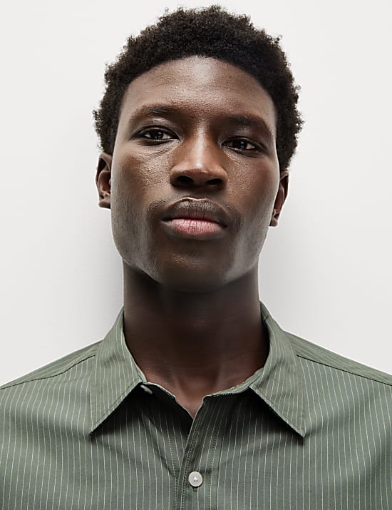 Pure Cotton Striped Oxford Shirt