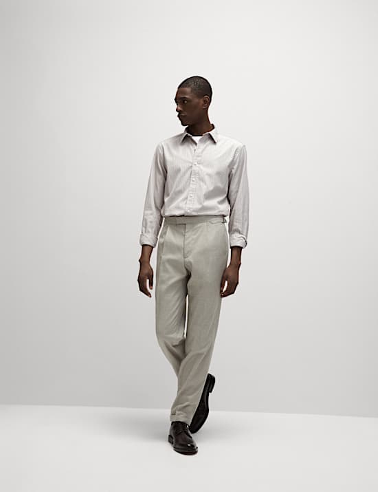 Pure Cotton Striped Oxford Shirt