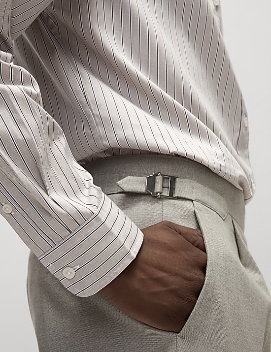 Pure Cotton Striped Oxford Shirt