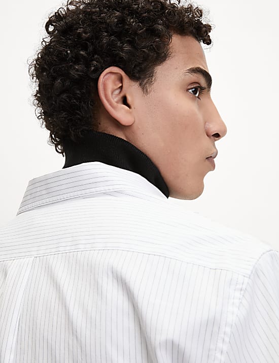 Pure Cotton Striped Oxford Shirt