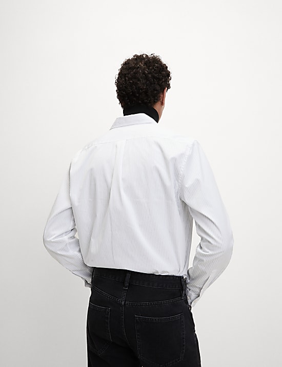 Pure Cotton Striped Oxford Shirt