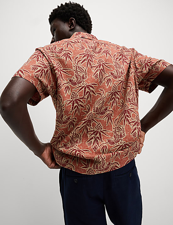 Linen Rich Hawaiian Short Sleeve Shirt