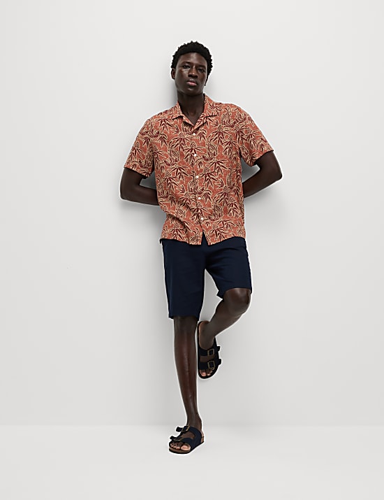 Linen Rich Hawaiian Short Sleeve Shirt