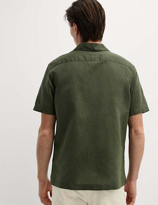 Regular Fit Cotton Linen Blend Shirt