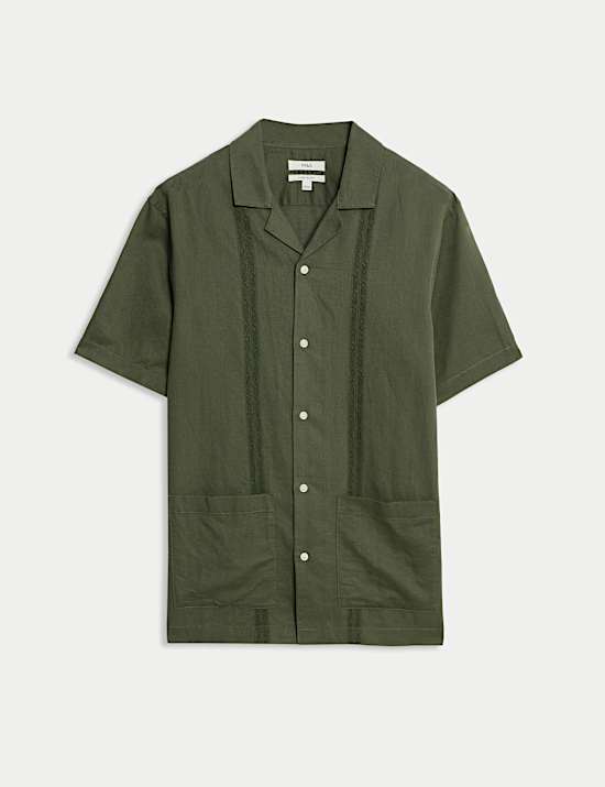 Regular Fit Cotton Linen Blend Shirt
